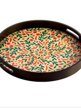 NWT SHIRALEAH 16in Wood Celebration Serving Tray